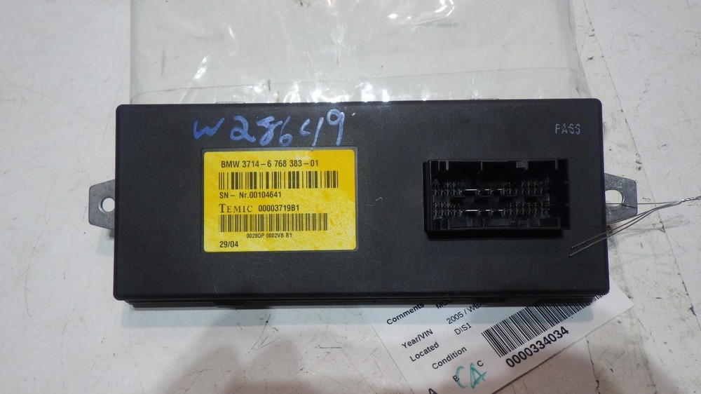 05 BMW 645i Dynamic Drive Control Module 37146768383