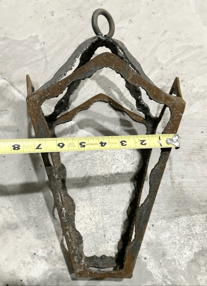 Antique Industrial / Rustic Style Hanging Lantern Frame