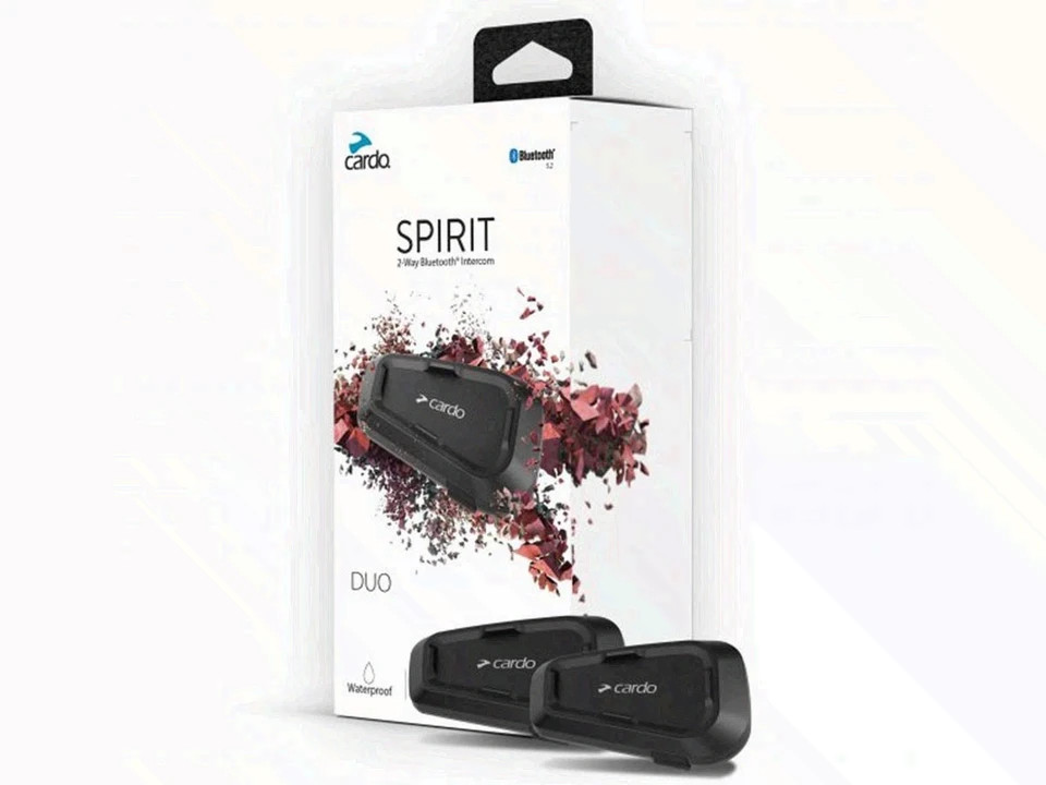 Caɾdo SPIRIT DUO Bluetooth Headset Set - 2 Riders Waterproof Intercom - Pair