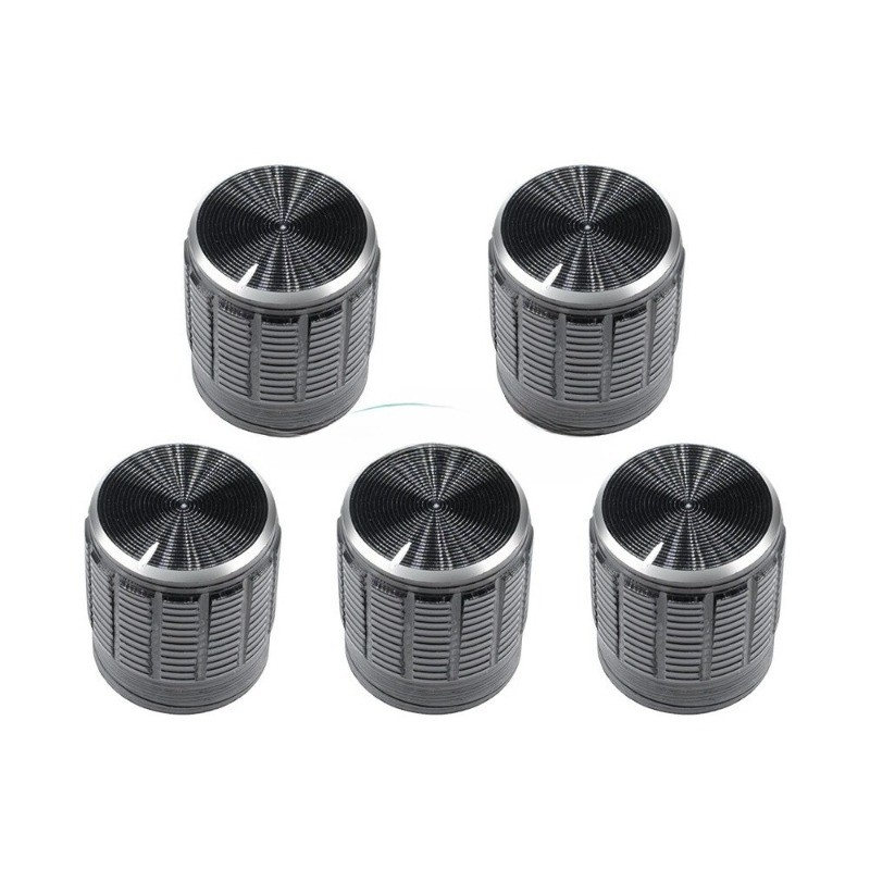 10pcs Volume Control Rotary Knobs For 6mm Dia Knurled Shaft Potentiometer M