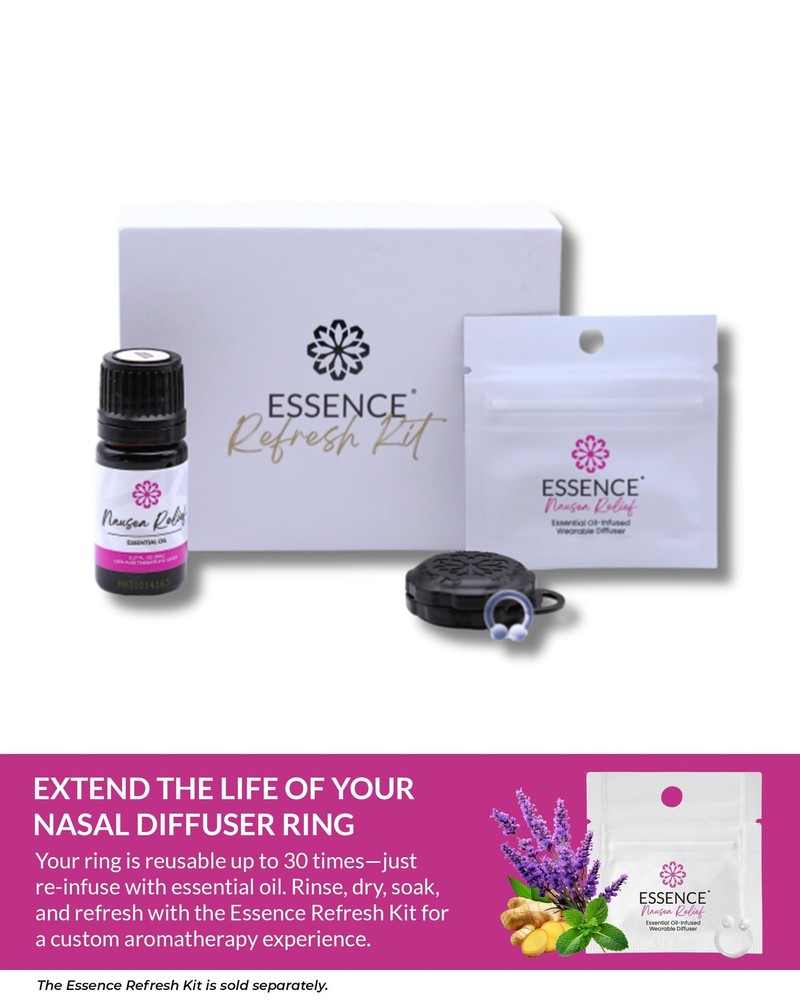 Aromatherapy Nasal Diffuser Wearable Nausea Relief 3Pack Travel Work Use