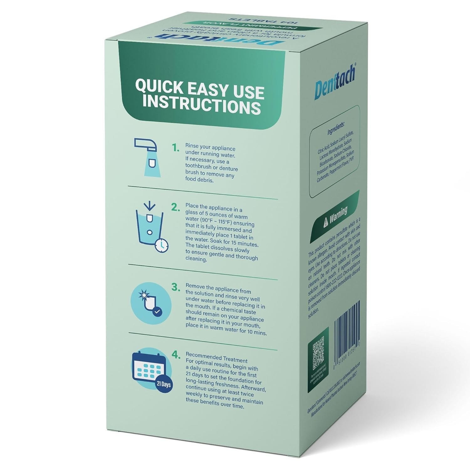 Retainer Cleaning Tablets 130 Count - For Dentures, Invisalign, Night Guards