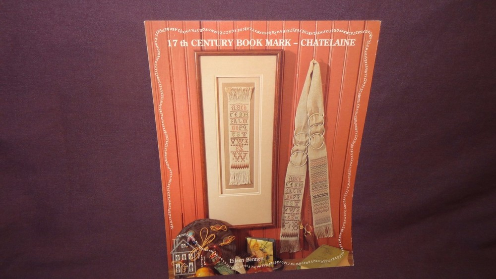 "17th Century Bookmark - Chatelaine" Needlework Pattern Sampler ABC Leaflet 1986