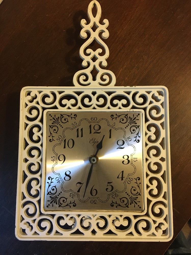 Elgin Trivet Kitchen Clock, Vintage Timepiece, "C" Battery