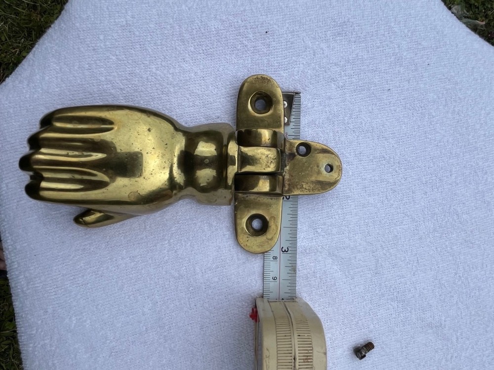 Vintage Solid Brass Hand Door Knocker