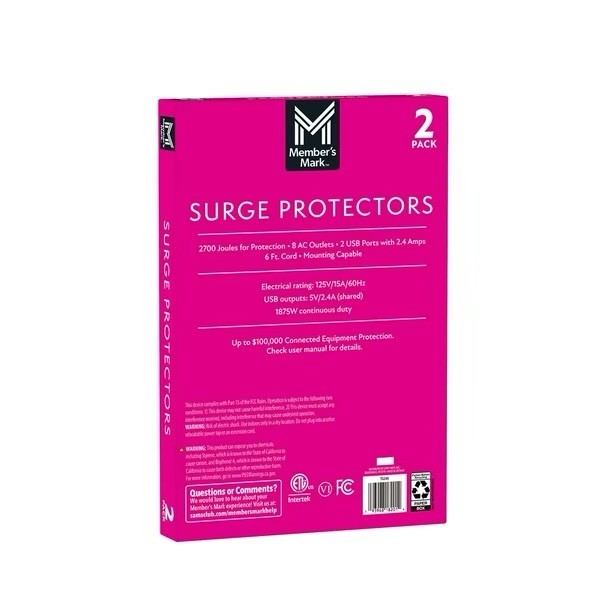 ⚡️Member's Mark Surge Protector Bundle With USB (2-Pack)