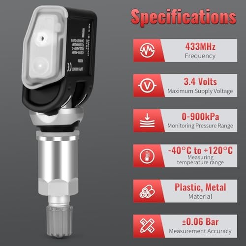 4PCS Pre-Programmed TPMS Sensor Compatible with Chevy & GMC - Silverado 2022