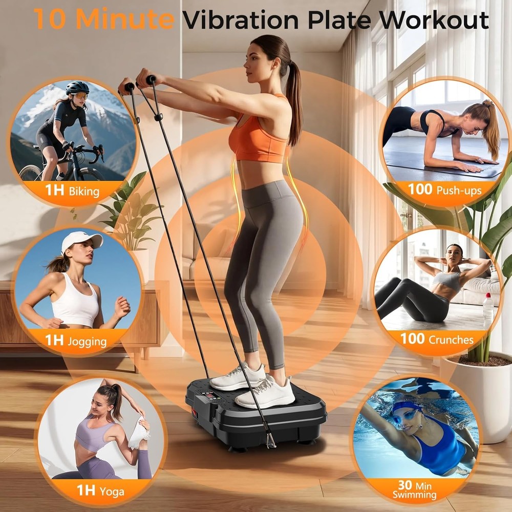 Vibration Plate Exercise Machine 400lb Capacity