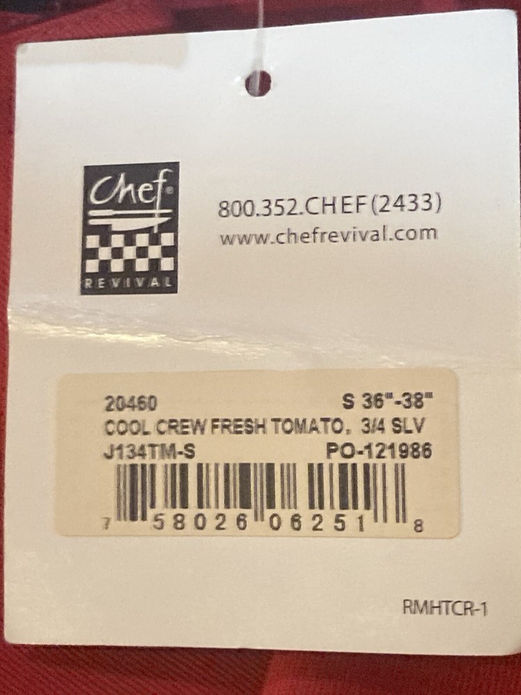 Chef Revival Jacket Size S Unisex