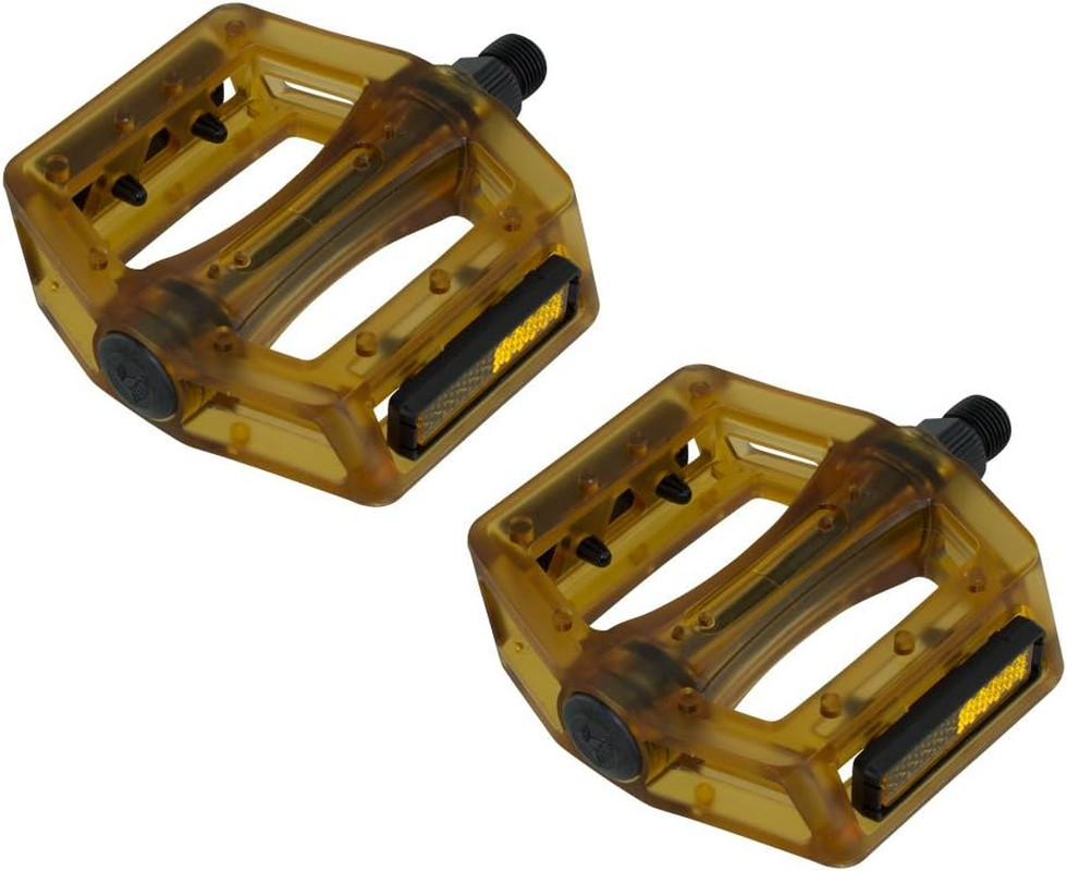 Bike Pedals, 9/16" Translucent, Brown