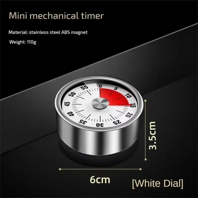 Visual Timer Magnetic Mechanical Countdown Clock for Classroom Kitchen Baking