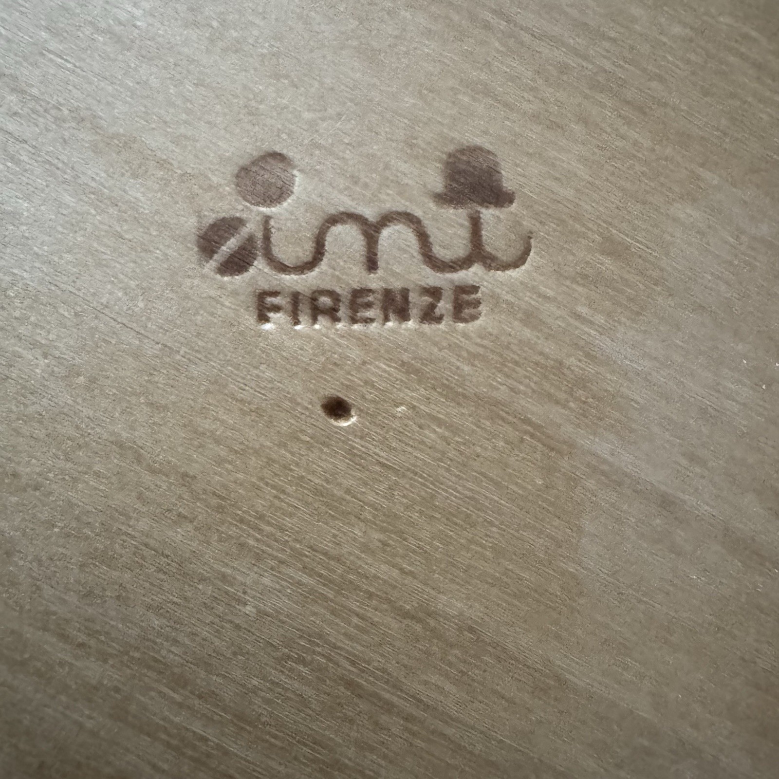 Set of 2 BINI FIRENZE 7.5" Wood Hat Sculptures & Base Glass Stand ITALY -CUTE!!