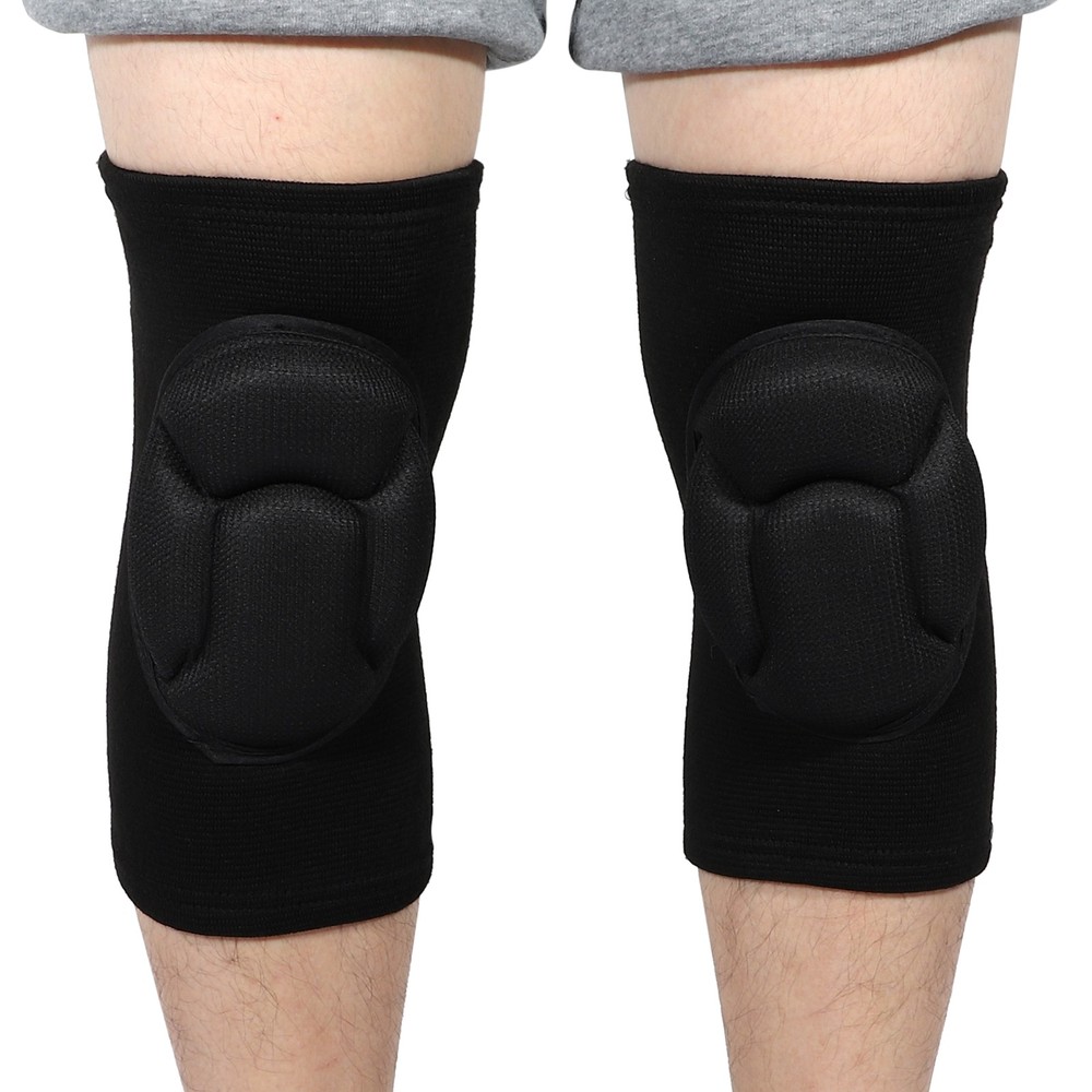 1 Pair Black Polyester Knee Brace Protection Size XL