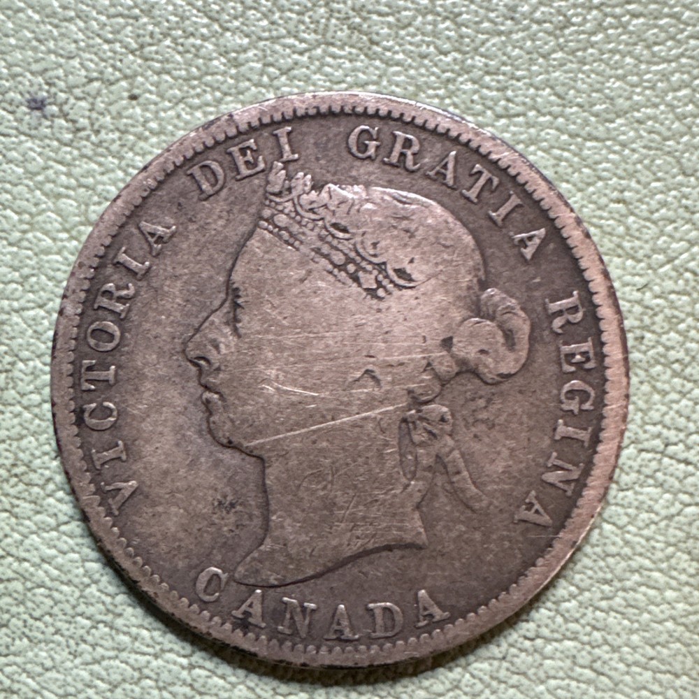 Canada 1901 25c Twenty Five Cent Silver Queen Victoria . 925 Silver Better Date