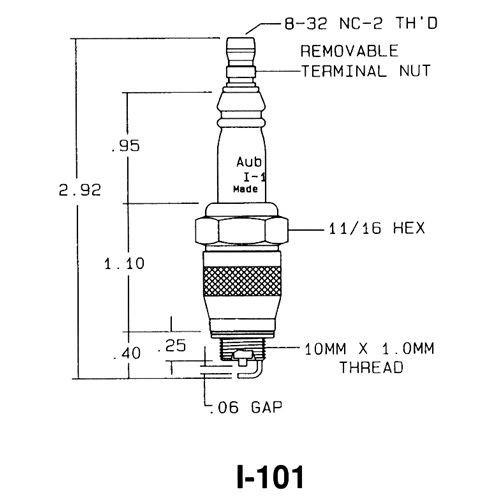 Auburn CS12982 Ignitor 10mm WIDE-RANGE Replacement Maxon 18110