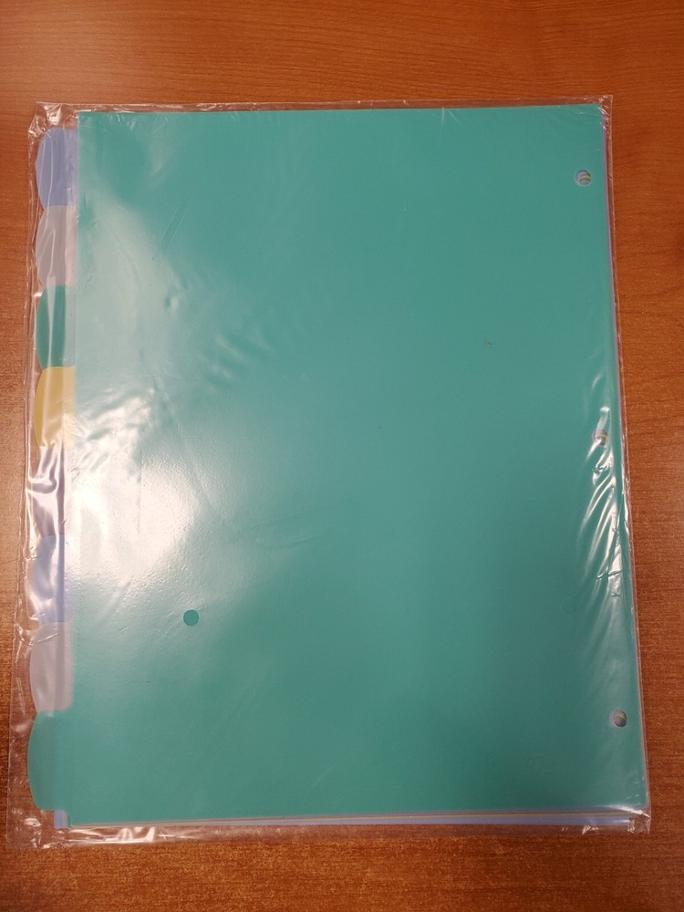 3 Sets: Avery Write & Erase 8 Big Tab Plastic Dividers *16171* (1712) E7B