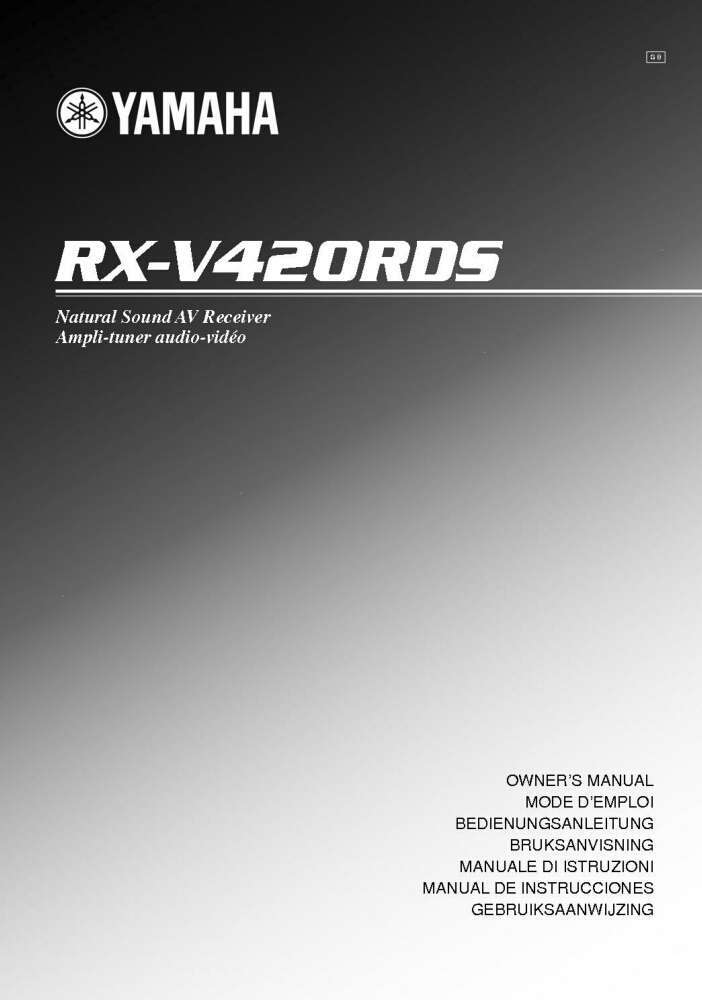 Yamaha RX-V420RDS Receiver Owners Manual