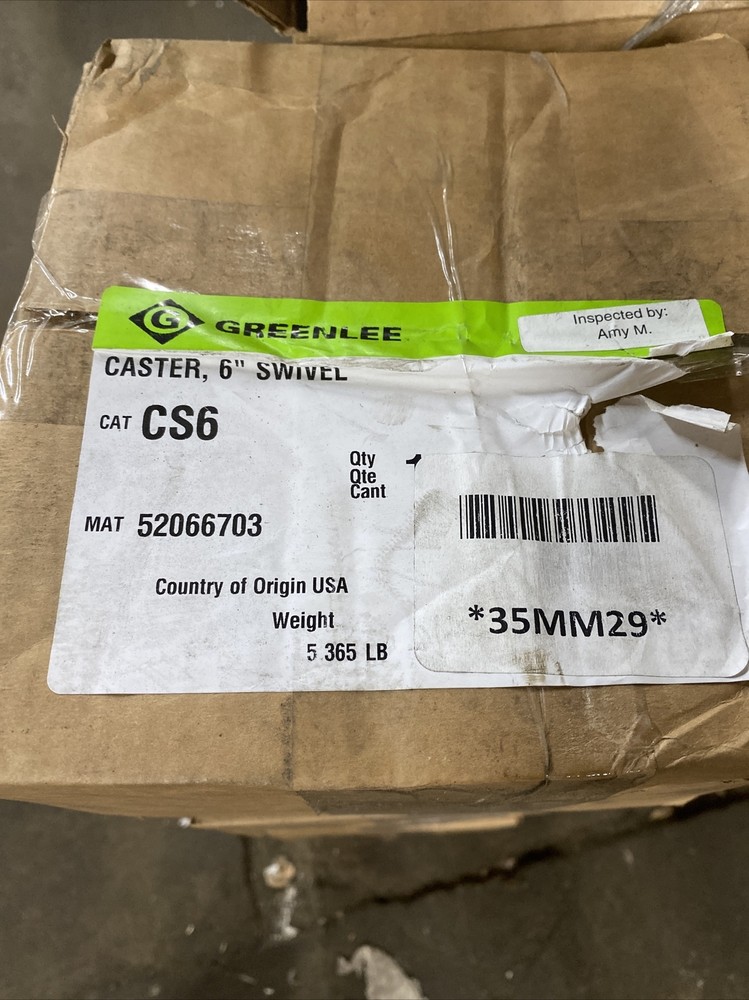 Green Lee CSG Swivel Wheel 6”