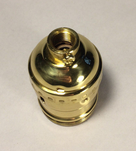 Solid Brass Short Keyless Early Electric Industrial Style Uno Lamp Socket #so290