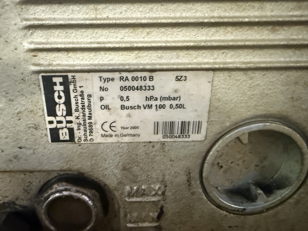 busch vacuum pump RA 0010 B