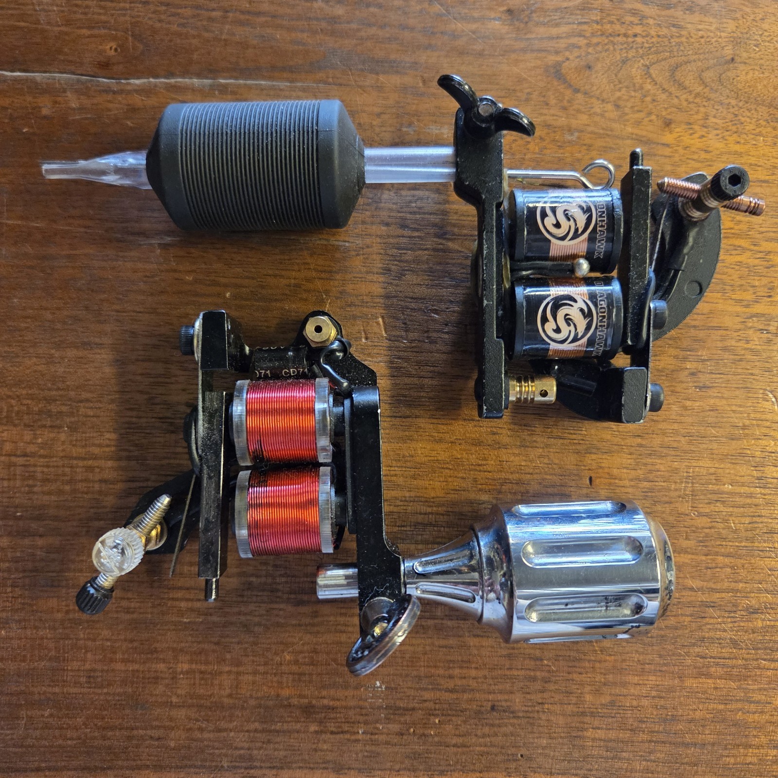 Vintage Tattoo Guns Dragonhawk + Unbranded ? Lot Of 2 Untested