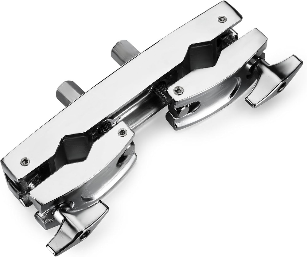Cymbal Stand Multi-Clamp, Silver Drum Clamp Mount Adjustable Percussion Drum Kit