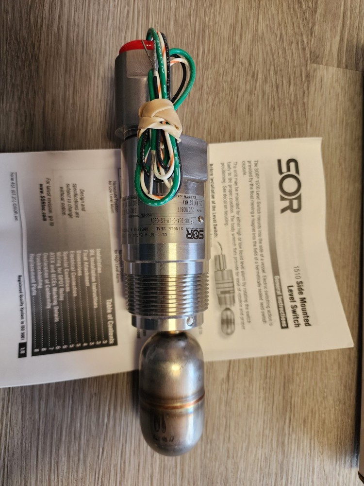 SOR 1510C-G5A-C-L9-ES-CSCV Float Level Switch SOR Level Switch