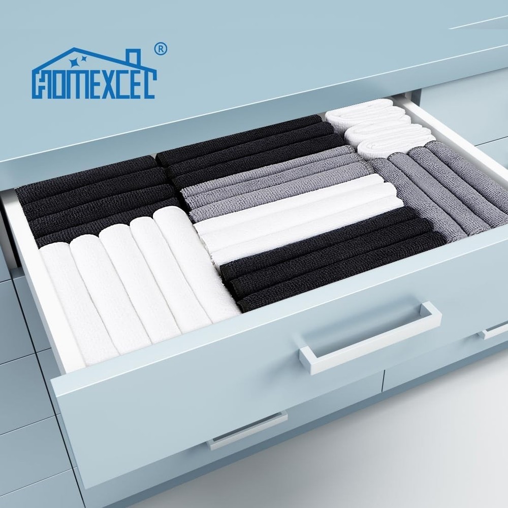 Versatile Grey Microfiber Cleaning Rags, 12 Pack - Perfect for Every Surface