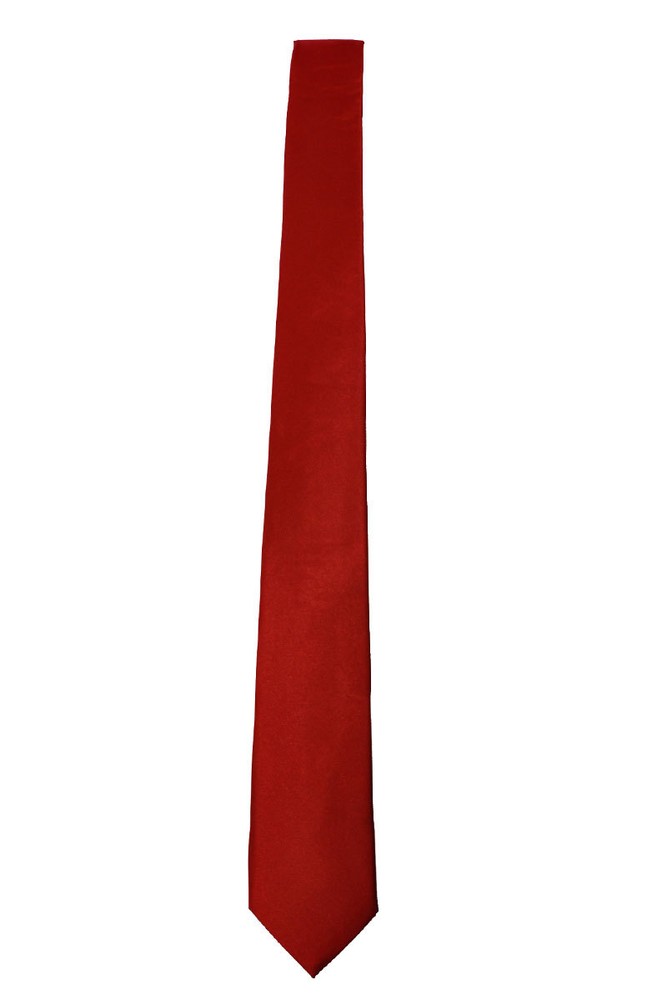 Men's solid color narrow tie width 2 1/2 inches