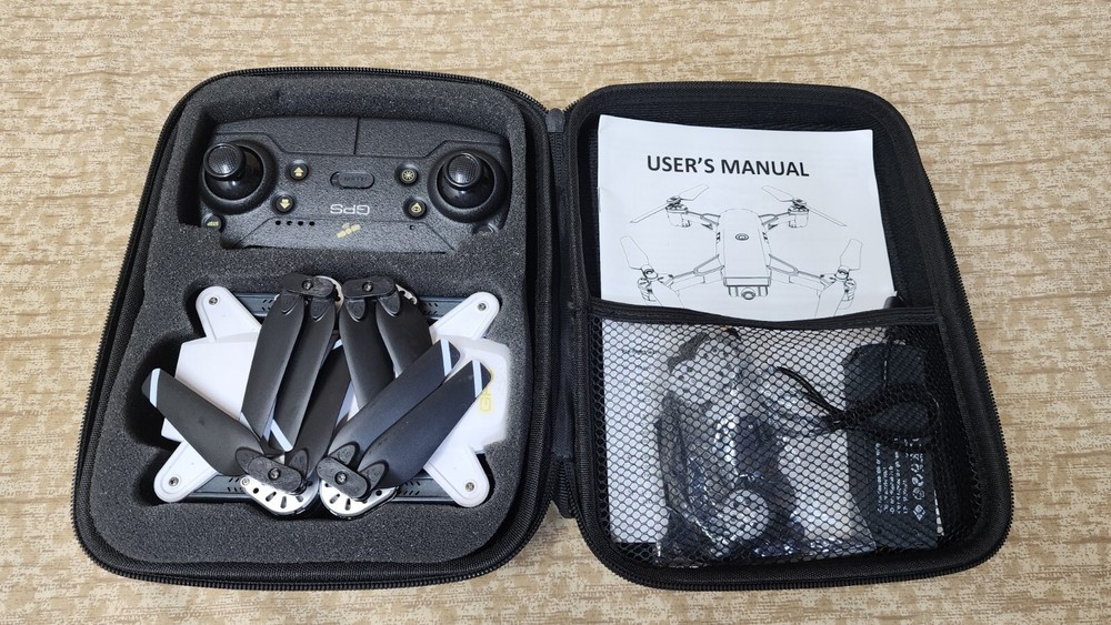 Le Idea 10 GPS Drone with Camera and Case for Adults - White