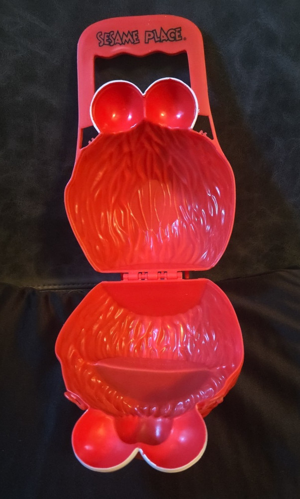 Sesame Place Elmo Container Bucket Lunchbox Plastic