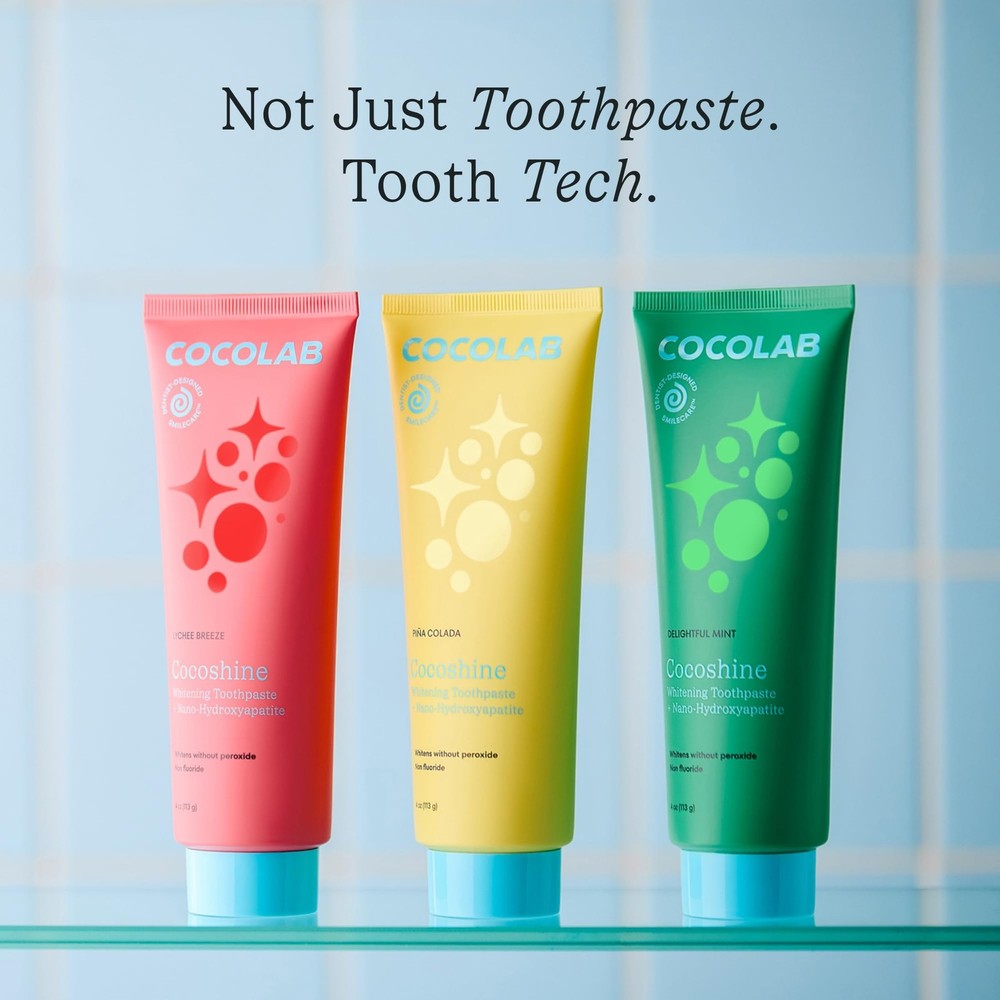 Cocoshine Teeth Whitening Toothpaste by , Nano-Hydroxyapatite Toothpaste, Non...