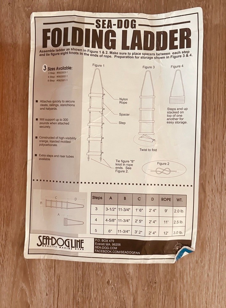 SEADOG 5-Step Boat Folding Ladder
