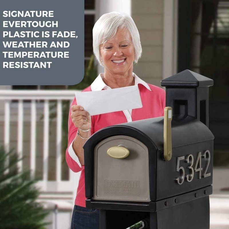 Large Mailbox Weather Resistant Secure Door Easy Assembly Durable Post Mount New