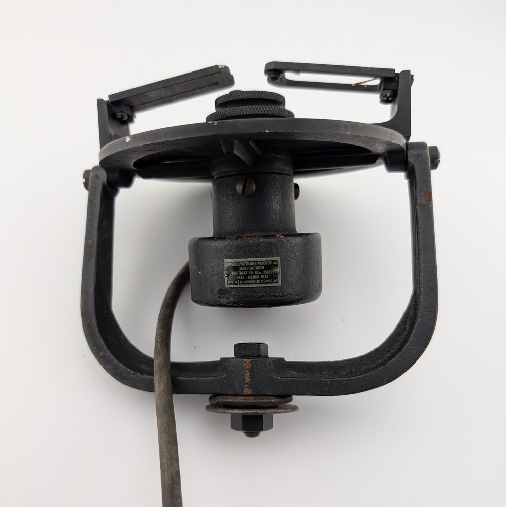 Rare 1943 WWII Longines Wittnauer Military Aircraft Pelorus Sight Compass