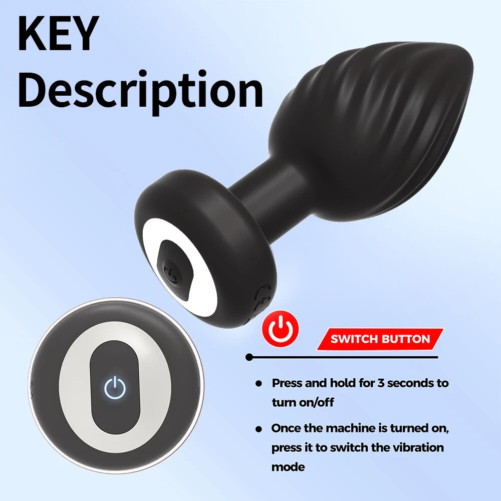 Remote Control Anal Plug Vibrator, 10 Modes Vibrating Butt Plug, Small Butt Plug