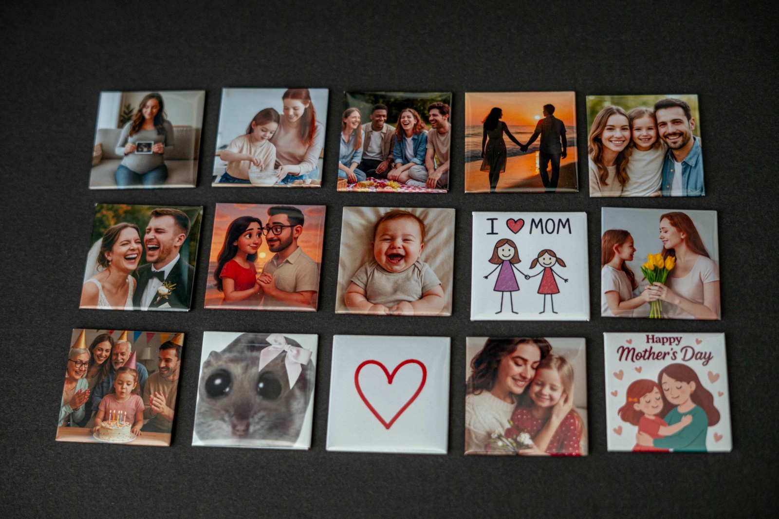 Custom Photo Magnet Personalized Picture Magnet Wedding Memorial Save The Date