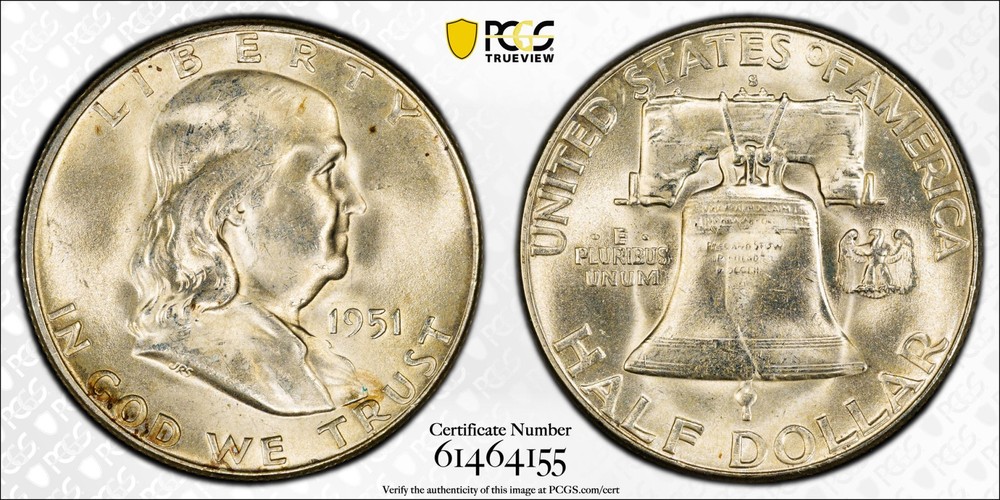 1951-S Franklin Half Dollar PCGS MS64