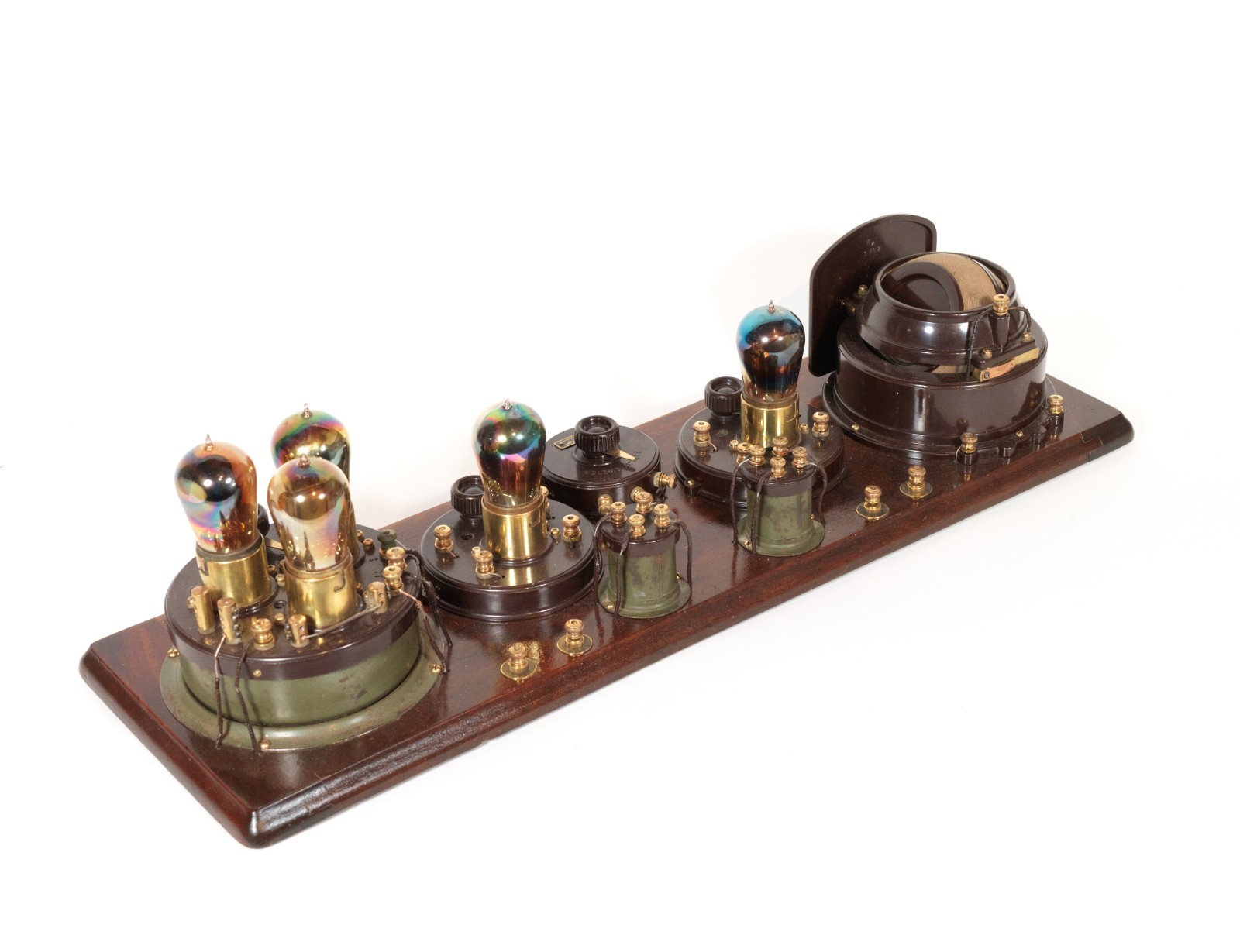 Stunning 1923 Atwater Kent Model 7 Breadboard Radio w/BBT Rainbow Tubes * Works