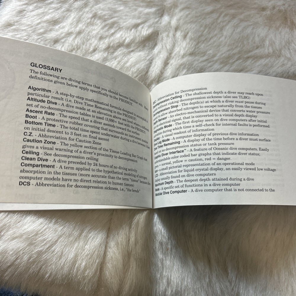 Prodigy Imperial Owner’s Guide Oceanic Diving Computer