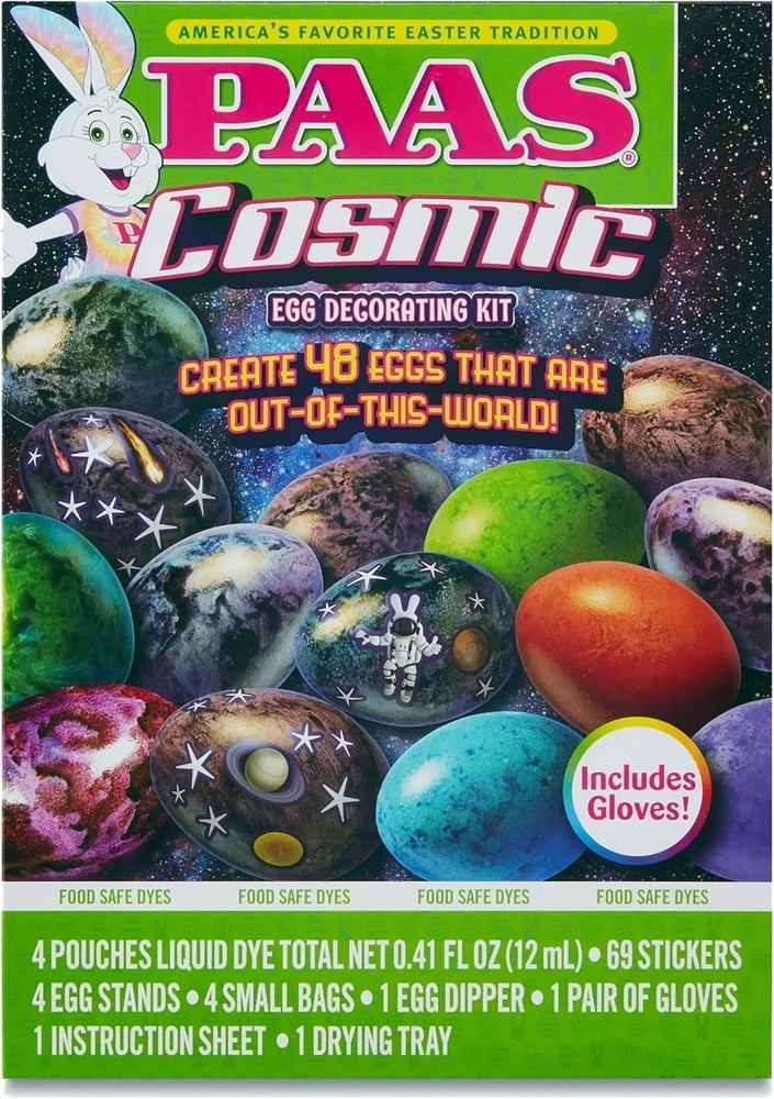 PAAS Cosmic Easter Egg Decorating Kit – Space Themed Dye Small,