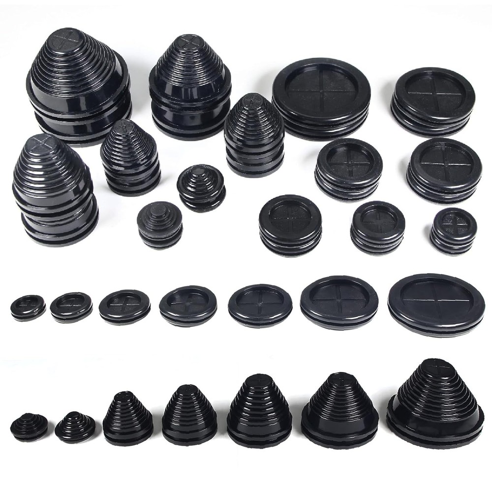 Rubber Grommet Kit Wire Protection, Grommet, Firewall Solid Closed...