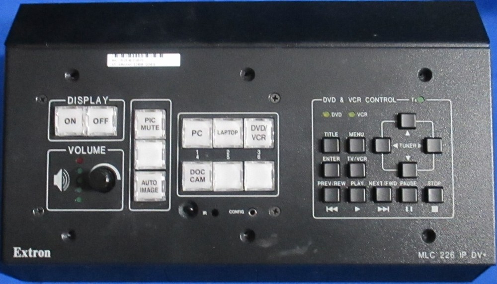 Extron MLC 226 IP DV+ MediaLink Controller w/Ethernet DVD VCR IR Control &Wires