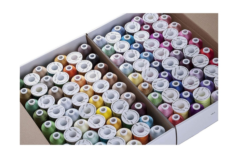 Simthread Value Pack Bundle Add-ons | Madeira 120 Colors Kit & 6 White Machin...