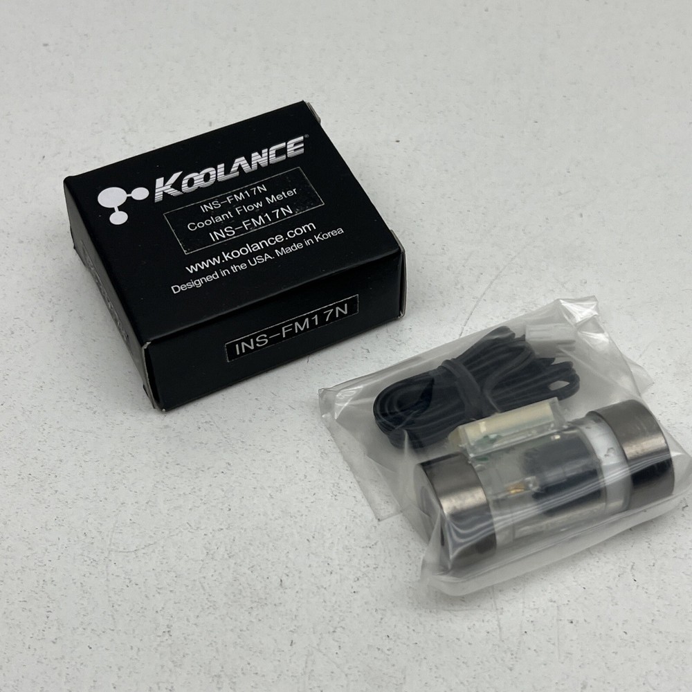 Koolance INS-FM17N Coolant Flow Meter, G 1/4 BSPP Fitting Threads, Reed Switch