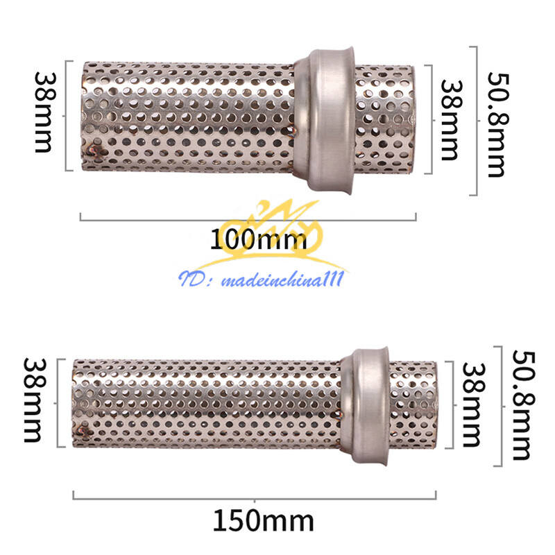 Universal Silencer Exhaust DB Killer Baffle Slip On Link Pipe Muffler For 51mm