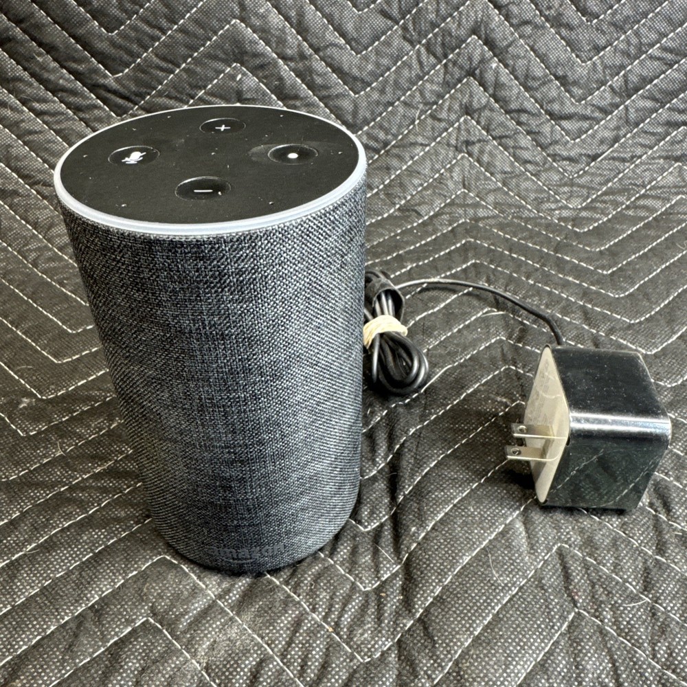 Amazon Echo 2nd Gen Smart Speaker Alexa Dolby Processing Charcoal Fabric