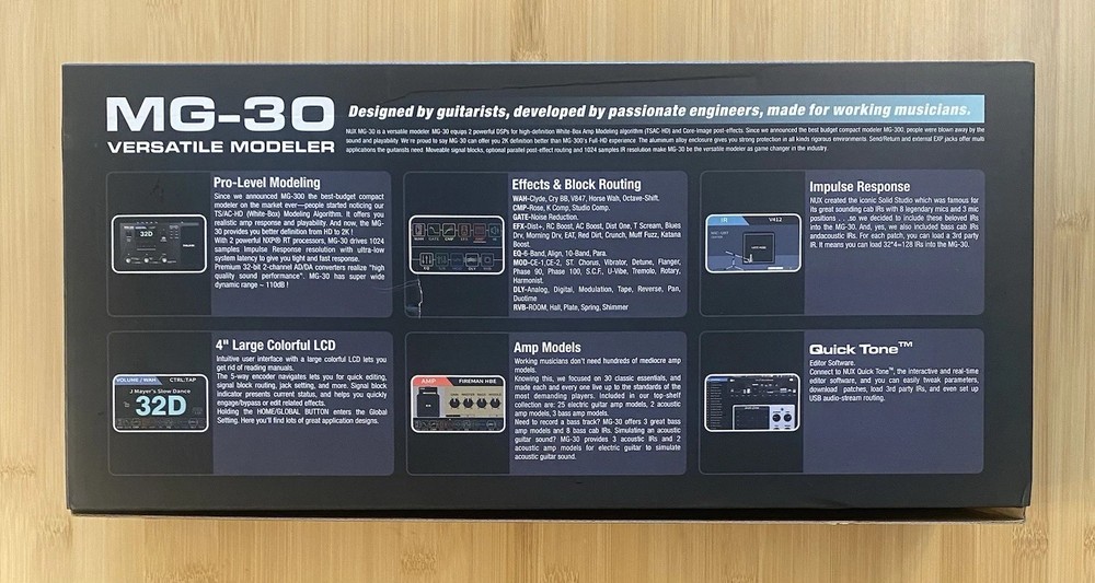 NUX MG-30 Modeling Guitar Processor Multi-Effects Pedal