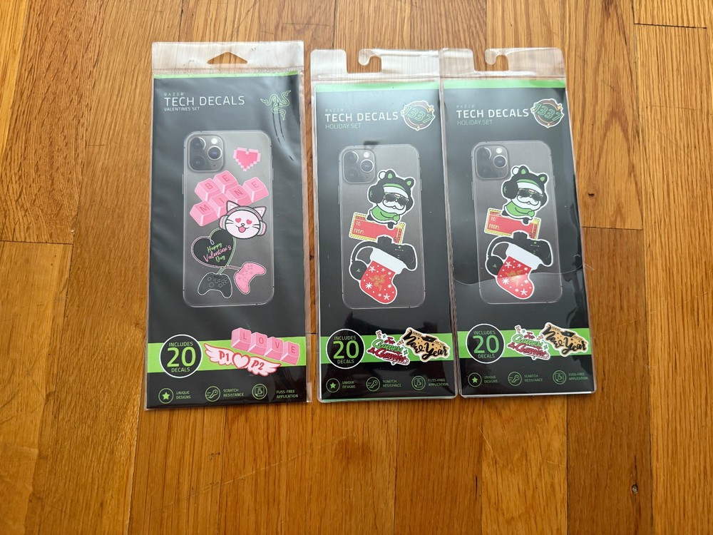 Razer Tech Decals Holiday Set Valentines Set Stickers Mouse Controllers Keyboard