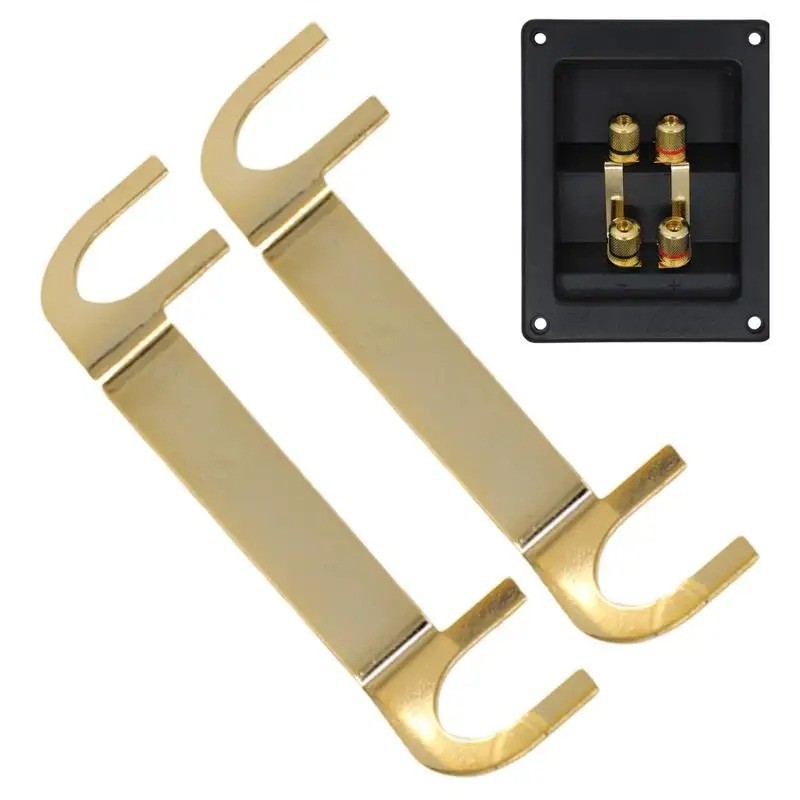 2PCS Speaker Wiring Connector Copper Speaker Wiring Lugs Binding Posts